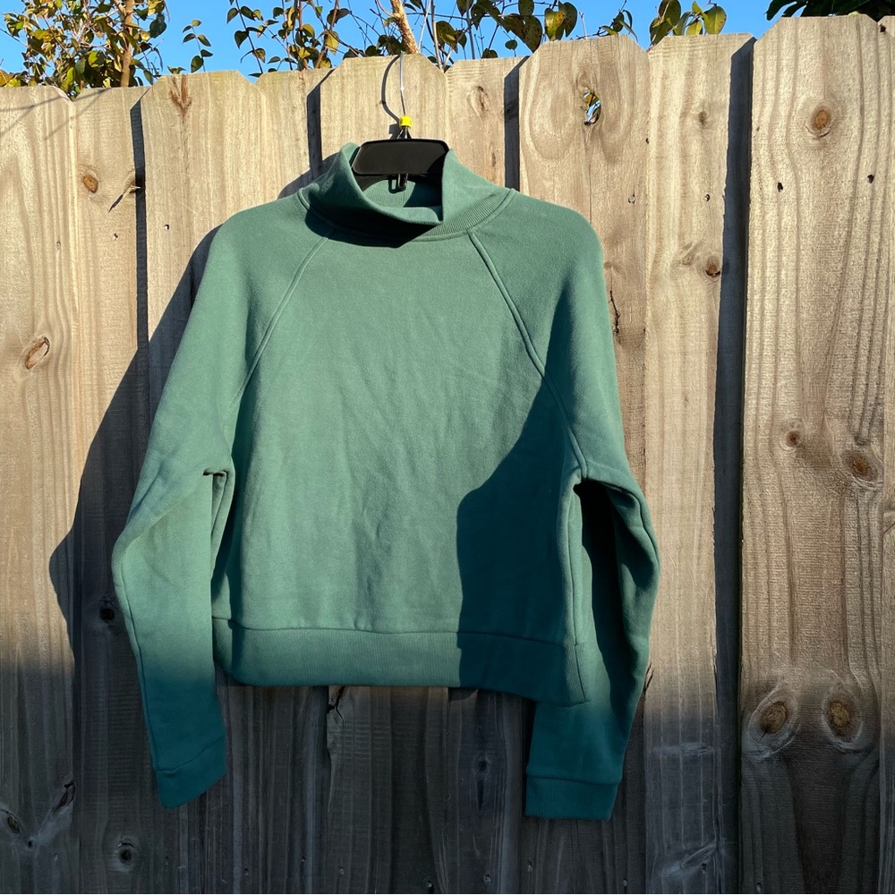 Teal high neck Sweatshirt